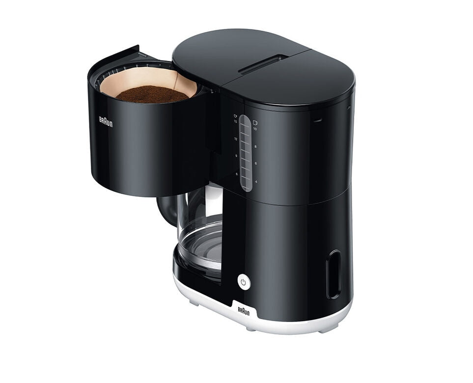 ماكينة قهوة Breakfast1 من Braun بقوة 1000 واط | أسود | وعاء زجاجي AromaCarafe سعة 10 أكواب ماكينة قهوة Breakfast1 من Braun بقوة 1000 واط | أسود | وعاء زجاجي AromaCarafe سعة 10 أكواب